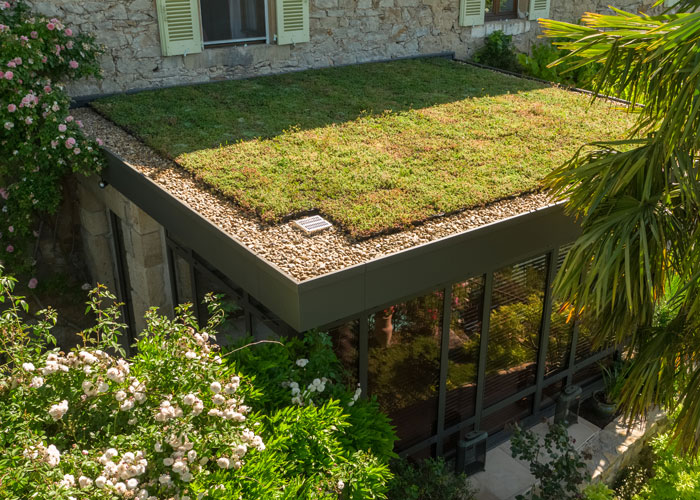extension verte durable toiture vegetalisee maison eco-responsable